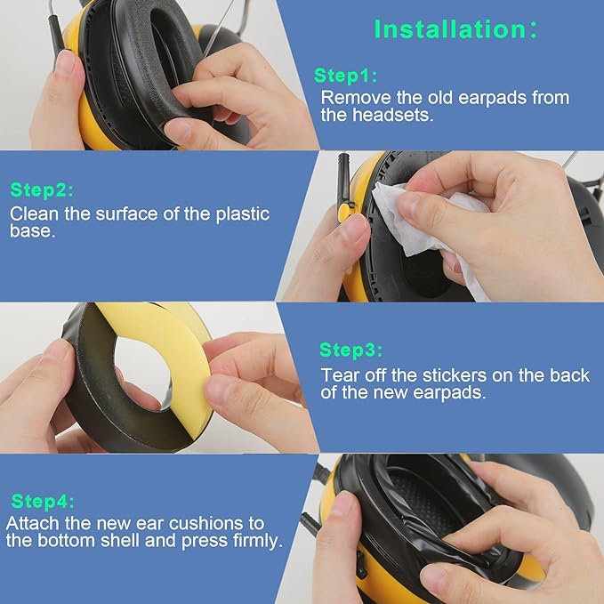 Gel Ear Pads for 3M WorkTunes Connect Hearing Protector - Image 4