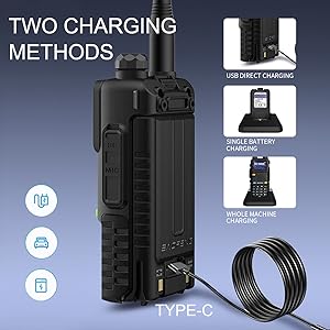 BAOFENG 5RM 10W Ham Radio Multi-Band Two Way Radio NOAA Weather Receiver Handheld Walkie Talkies