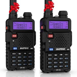 BAOFENG UV-5G (UV-5X) GMRS Radio, Long Range Rechargeable Two Way Radio with NOAA Weather Receiving & Scanning, GMRS Handheld Radio for Adults, Support Chirp, 2 Pack
