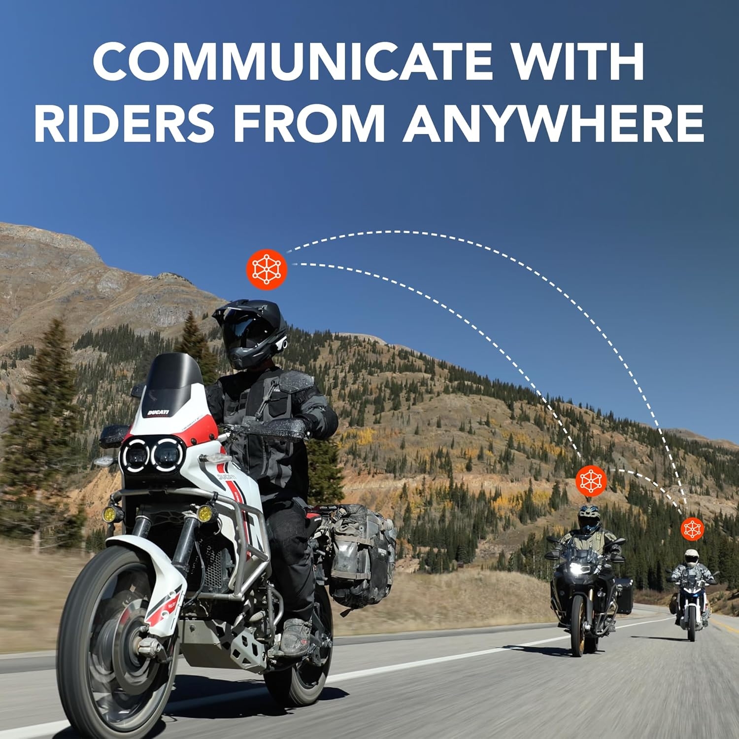 Sena 60S Motorcycle Communication Headset with Wave, Mesh, and Bluetooth Intercom, 2nd Generation Sound by Harman Kardon, Dual Pack - Image 2