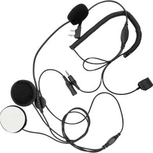 WODASEN Motorcycle Helmet Headset Helmet Earpiece Mic 2 Pin Compatible with Kenwood Compatible with Bao Feng Two-Way Radios