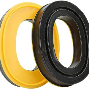 Gel Ear Pads with Yellow Bottom Shell for 3M Peltor X1A-X5A Headsets, Cooling Gel Ear Seals Earmuff for PROHEAR 037/033, ZOHAN EM042/ 033, TAC 100/300/ 500, Peltor 7004