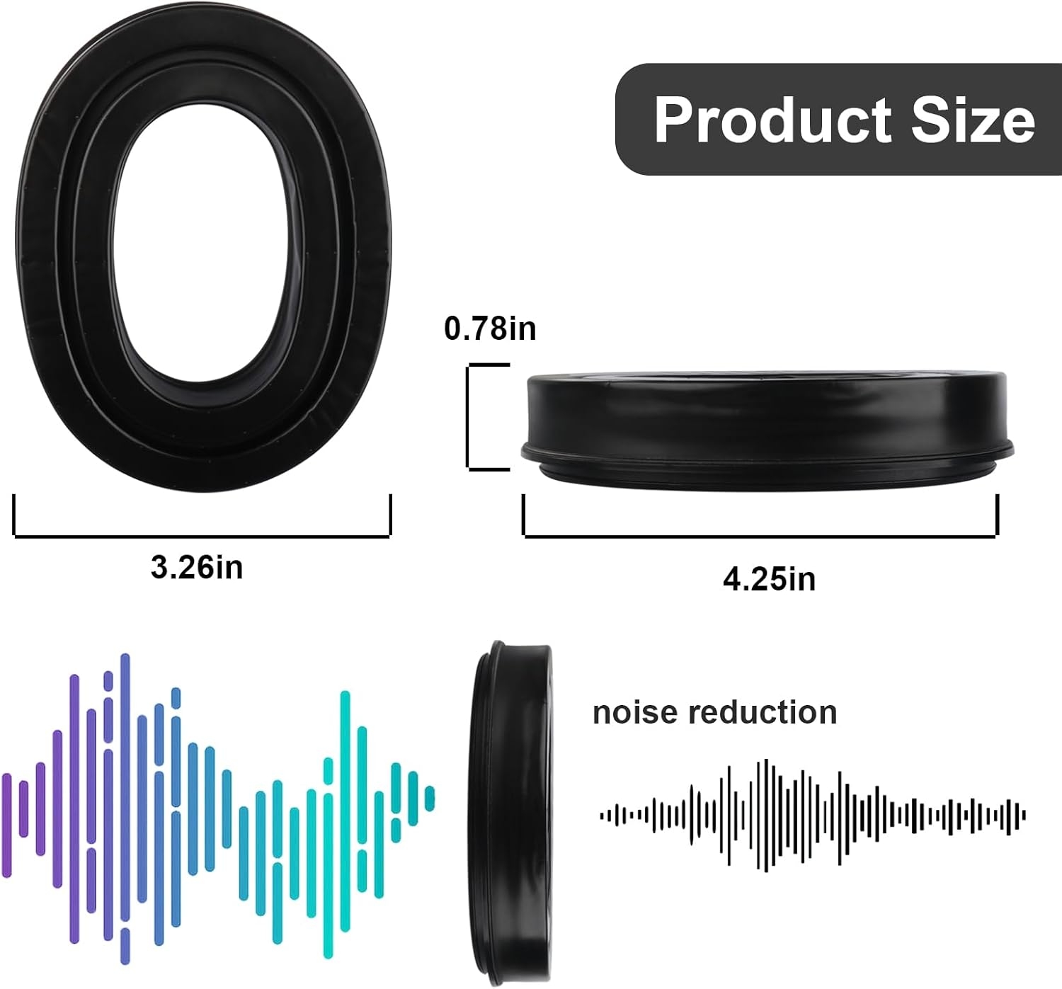 3M WorkTunes Ear Pads - Silicone Gel Instant chill Replacement Earpads Compatible with 3M WorkTunes Peltor Tactical 100/300/500 Ear Cushion Rangeguard 3M Peltor Shotgunner II Pro Tac Com Tac Earmuffs - Image 7