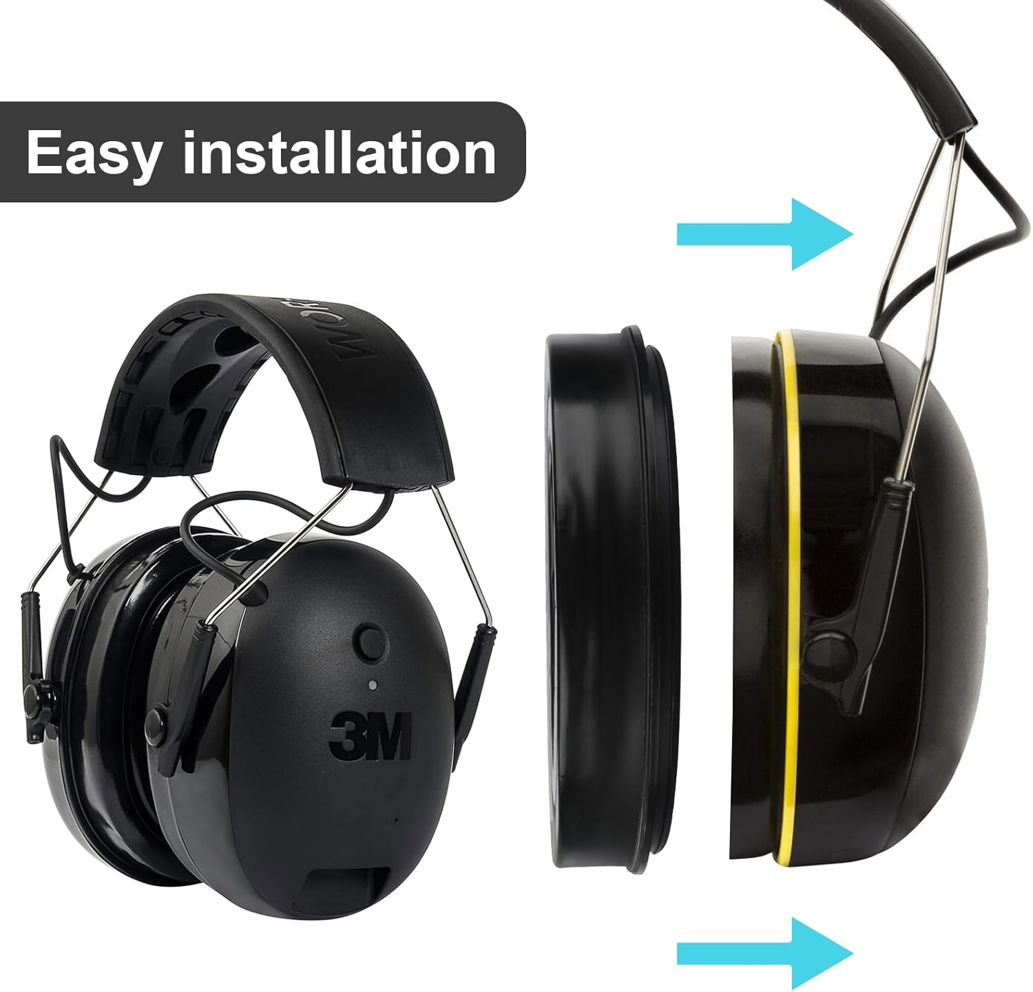 3M WorkTunes Ear Pads - Silicone Gel Instant chill Replacement Earpads Compatible with 3M WorkTunes Peltor Tactical 100/300/500 Ear Cushion Rangeguard 3M Peltor Shotgunner II Pro Tac Com Tac Earmuffs - Image 8