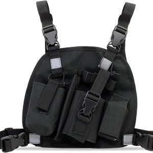 abcGoodefg Radio Chest Harness Chest Front Pack Pouch Holster Vest Rig for Two Way Radio Walkie Talkie(Rescue Essentials)