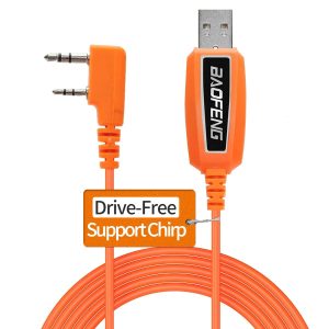 BAOFENG USB Programming Cable PL2303 Support Chirp Ham Radio for UV-5R BF-F8HP Pro 5RM GMRS GM21 GM-15PRO UV-5G Plus BF-888S AR-152 Quansheng UV-K5 GM-5RH (Orange)