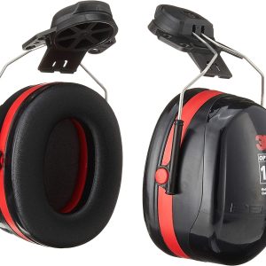 3M H10P3E Peltor Optime 105 Helmet Attachable Earmuff, Ear Protectors, Hearing Protection, NRR 27 dB, Black, Large