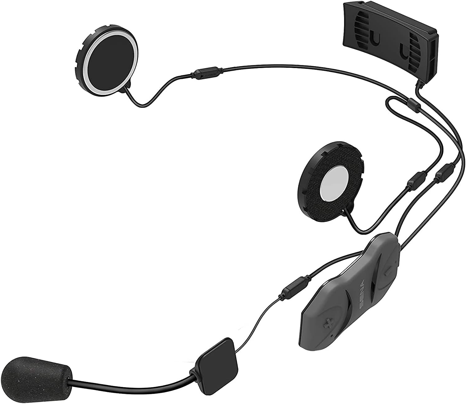 Sena Adult 10R Low Profile Motorcycle Bluetooth Communication System, Black, Dual Pack 2022 US - Image 3