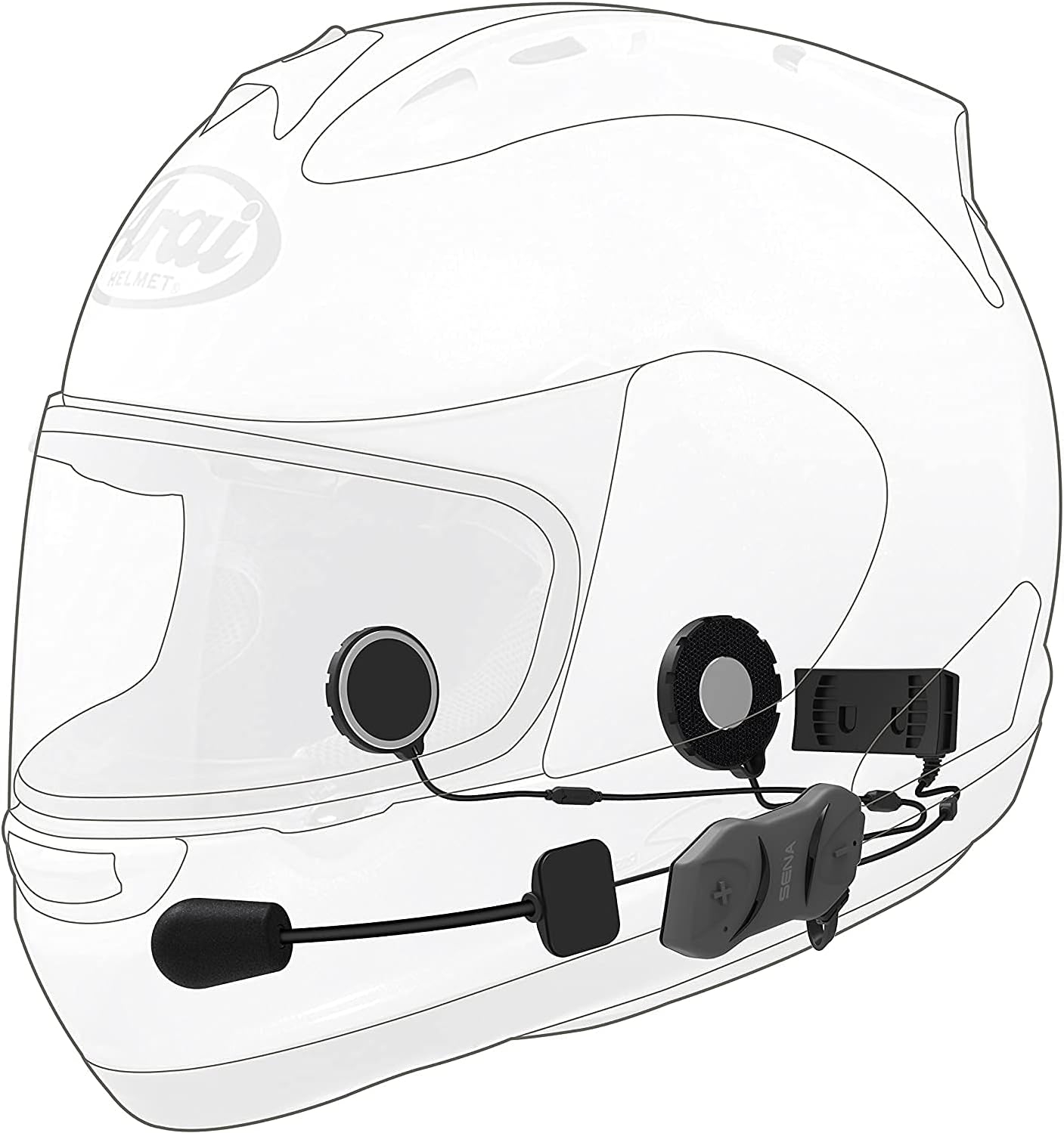 Sena Adult 10R Low Profile Motorcycle Bluetooth Communication System, Black, Dual Pack 2022 US - Image 4