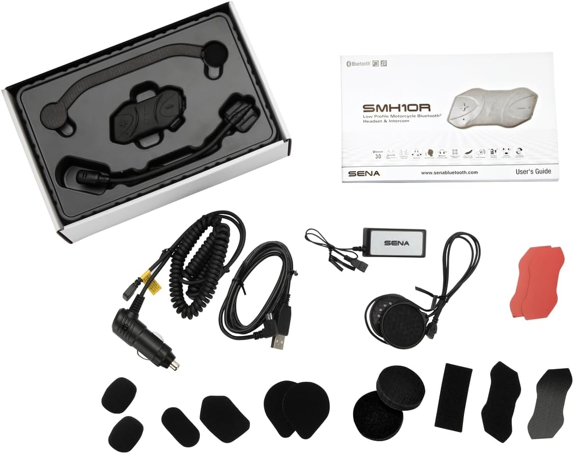 Sena Adult 10R Low Profile Motorcycle Bluetooth Communication System, Black, Dual Pack 2022 US - Image 6