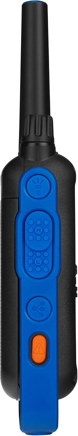 Motorola Solutions, Portable FRS, T802, Talkabout, Two-Way Radios Walkie Talkie Emergency Preparedness, Rechargable, 22 Channel, 35 Mile, Black W/Blue, 2 Pack - Image 10