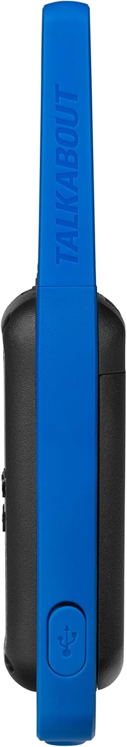 Motorola Solutions, Portable FRS, T802, Talkabout, Two-Way Radios Walkie Talkie Emergency Preparedness, Rechargable, 22 Channel, 35 Mile, Black W/Blue, 2 Pack - Image 11