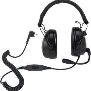 Retevis EHK012 Foldable Two Way Radio Headset with Mic,Noise Reduction,Volume Adjust,for RT22 RT68 RT21 H-777,Compatible with Baofeng UV-5R F8HP 5RM Walkie Talkie,2 Way Radio Headset(1 Pack)