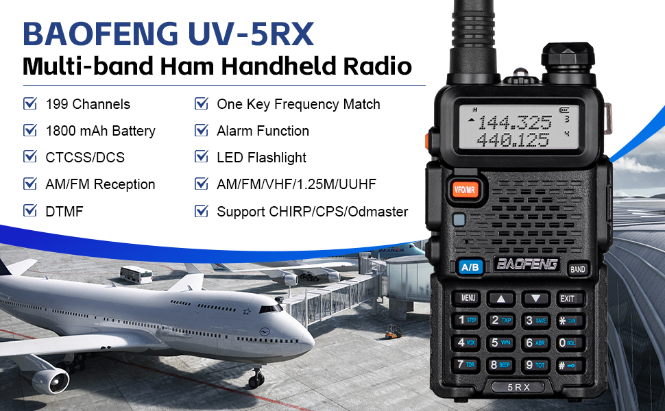 Baofeng UV-5RX multi-band ham handheld radio
