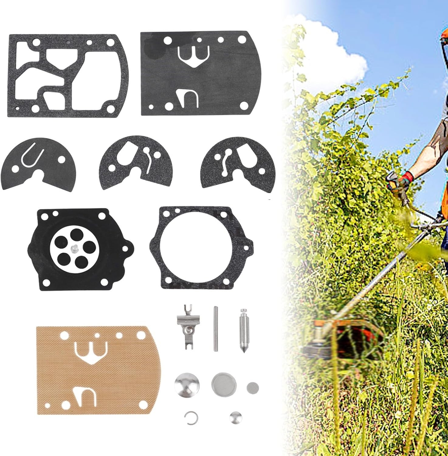 Carburetor Rebuild Kit WB37 For K10-WB Chainsaw, Compatible With And Outdoor POWERs Equipment, Replacement Gaskets And Seals Set For Engine Repair Maintenance - Image 5